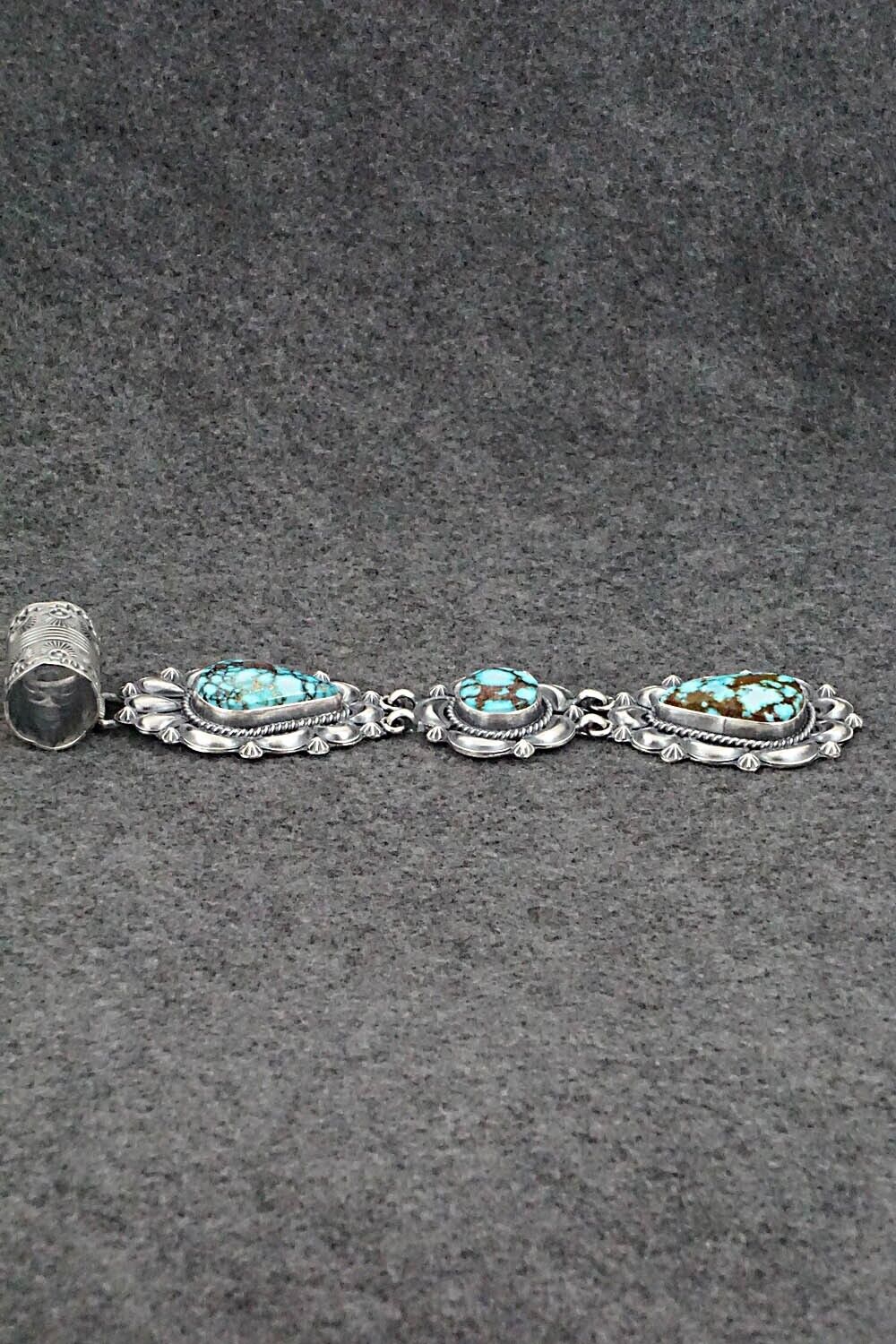 Turquoise & Sterling Silver Pendant - Raymond Delgarito