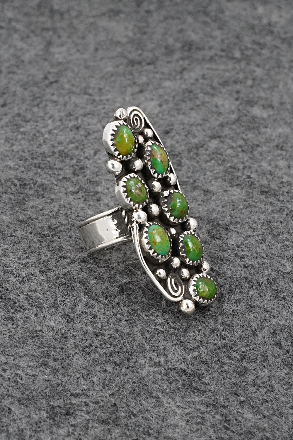Turquoise & Sterling Silver Ring - Priscilla Reeder - Size 8