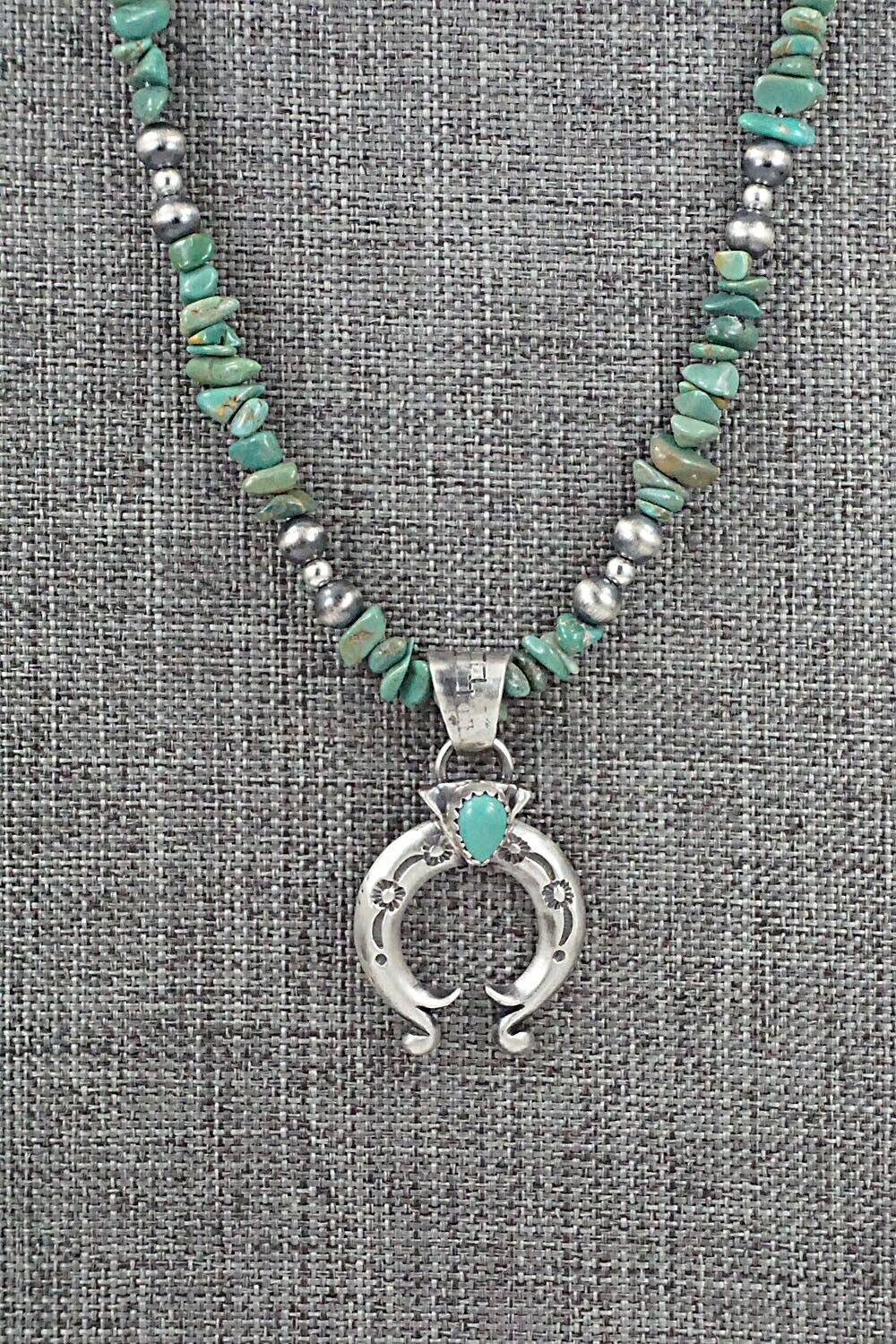 Turquoise & Sterling Silver Necklace 18" - Louise Joe