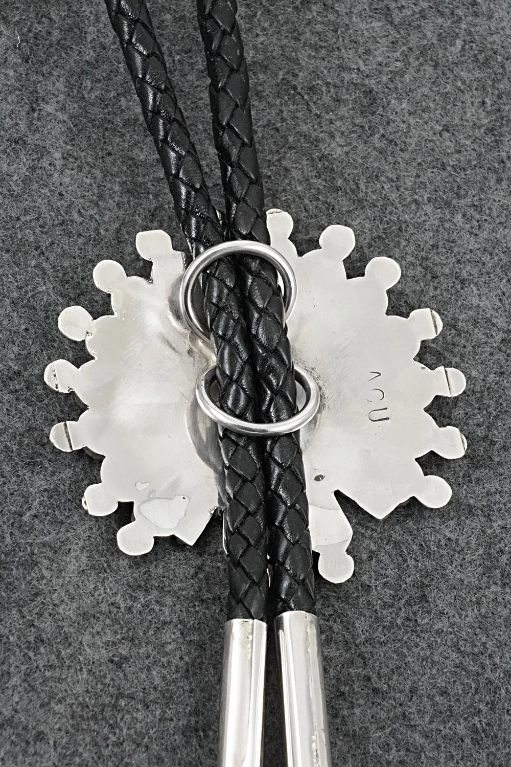 Multi-Stone & Sterling Silver Inlay Bolo Tie - April Unkestine