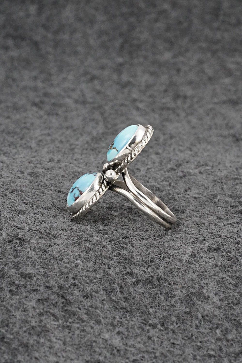 Turquoise & Sterling Silver Ring - Eugene Gruber - Size 5