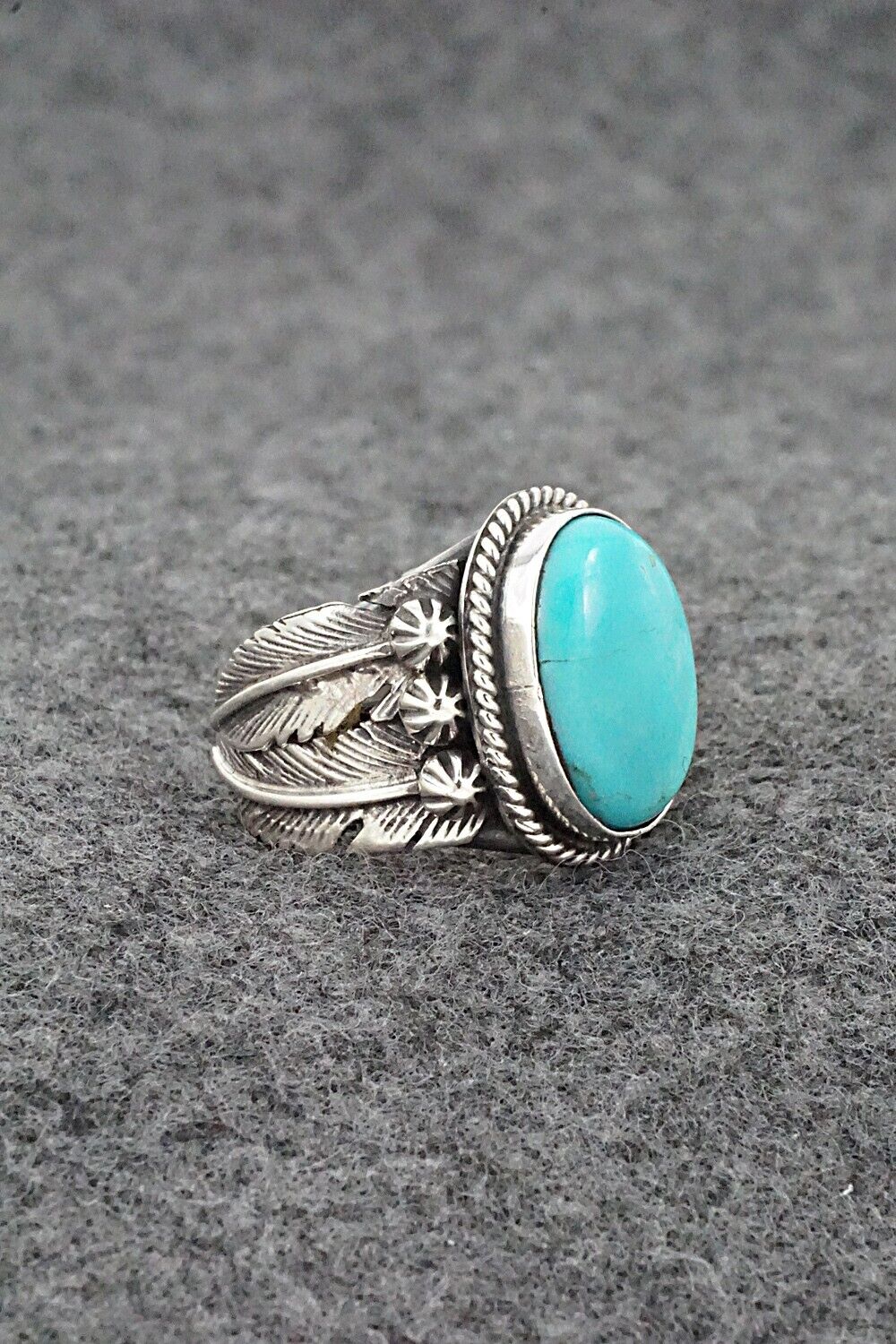 Turquoise & Sterling Silver Ring - Grace Kenneth - Size 5.5