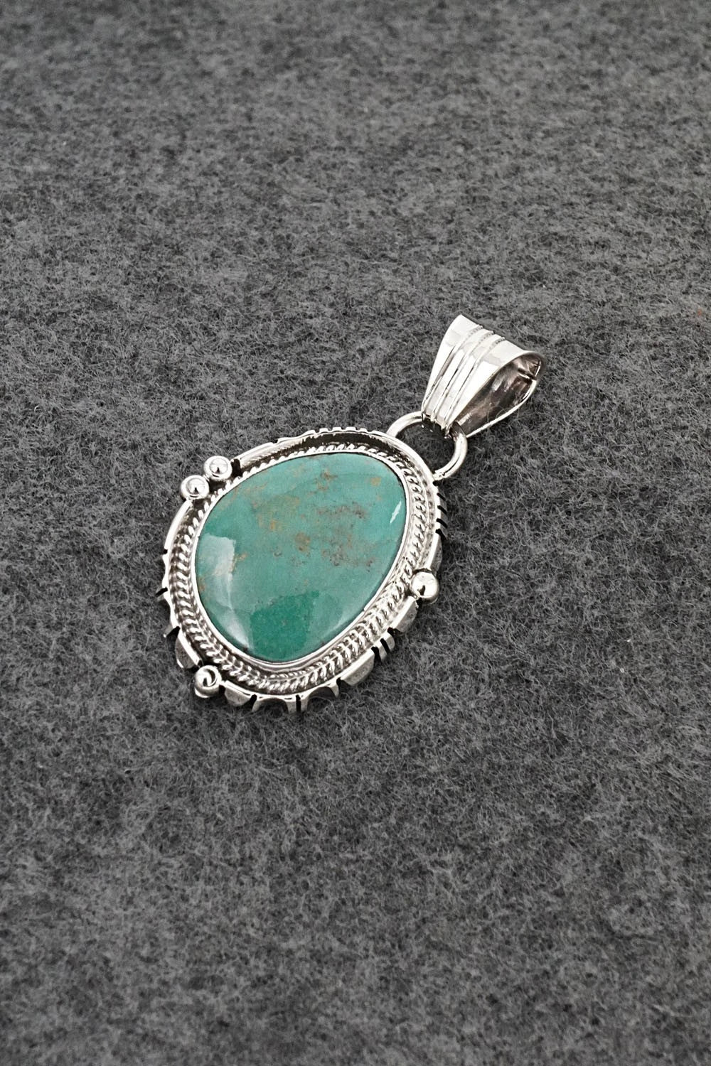 Turquoise & Sterling Silver Pendant - Marita Benally