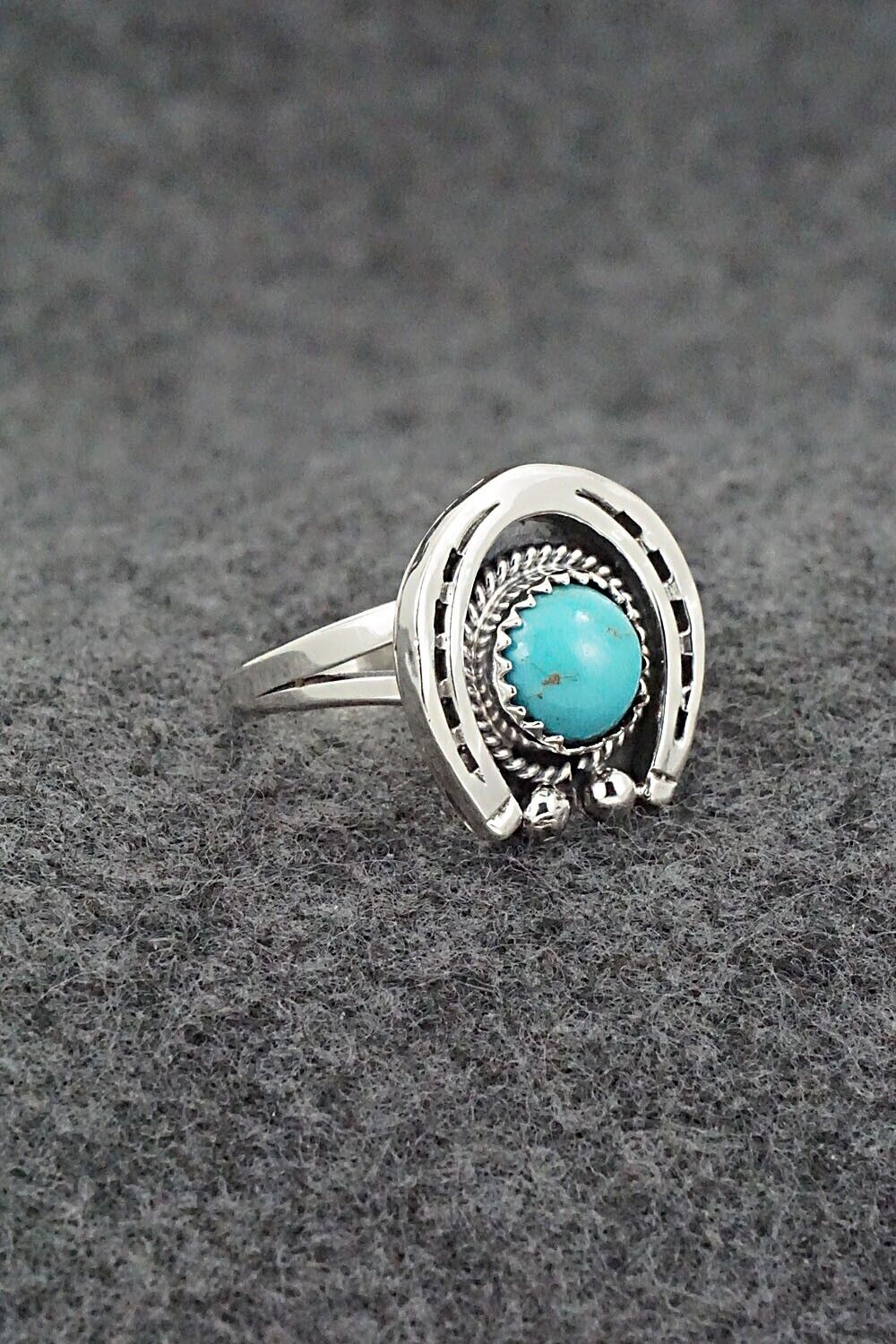 Turquoise & Sterling Silver Ring - Alice Rose Saunders - Size 8.5