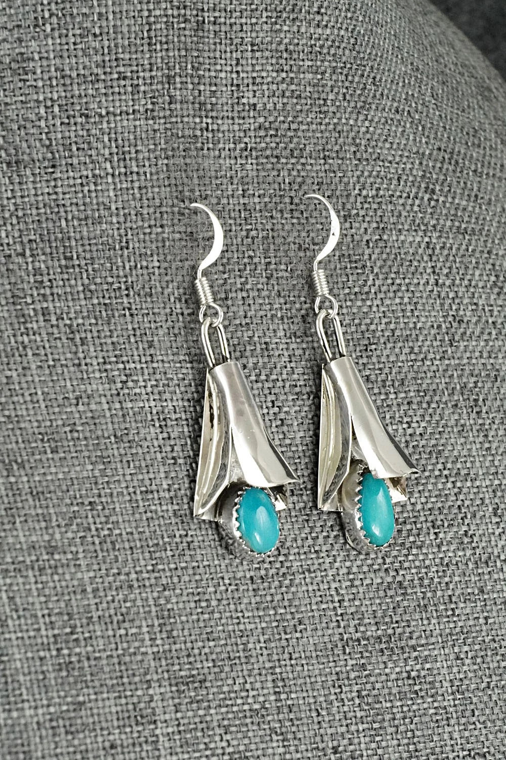 Turquoise & Sterling Silver Earrings - Louise Yazzie