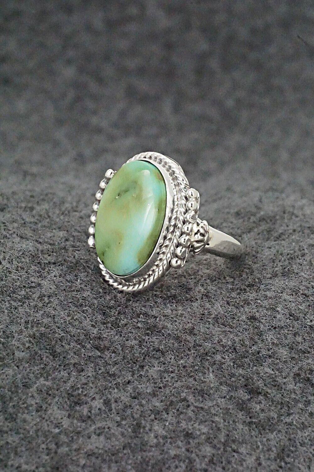 Turquoise & Sterling Silver Ring - Andrew Vandever - Size 5.75
