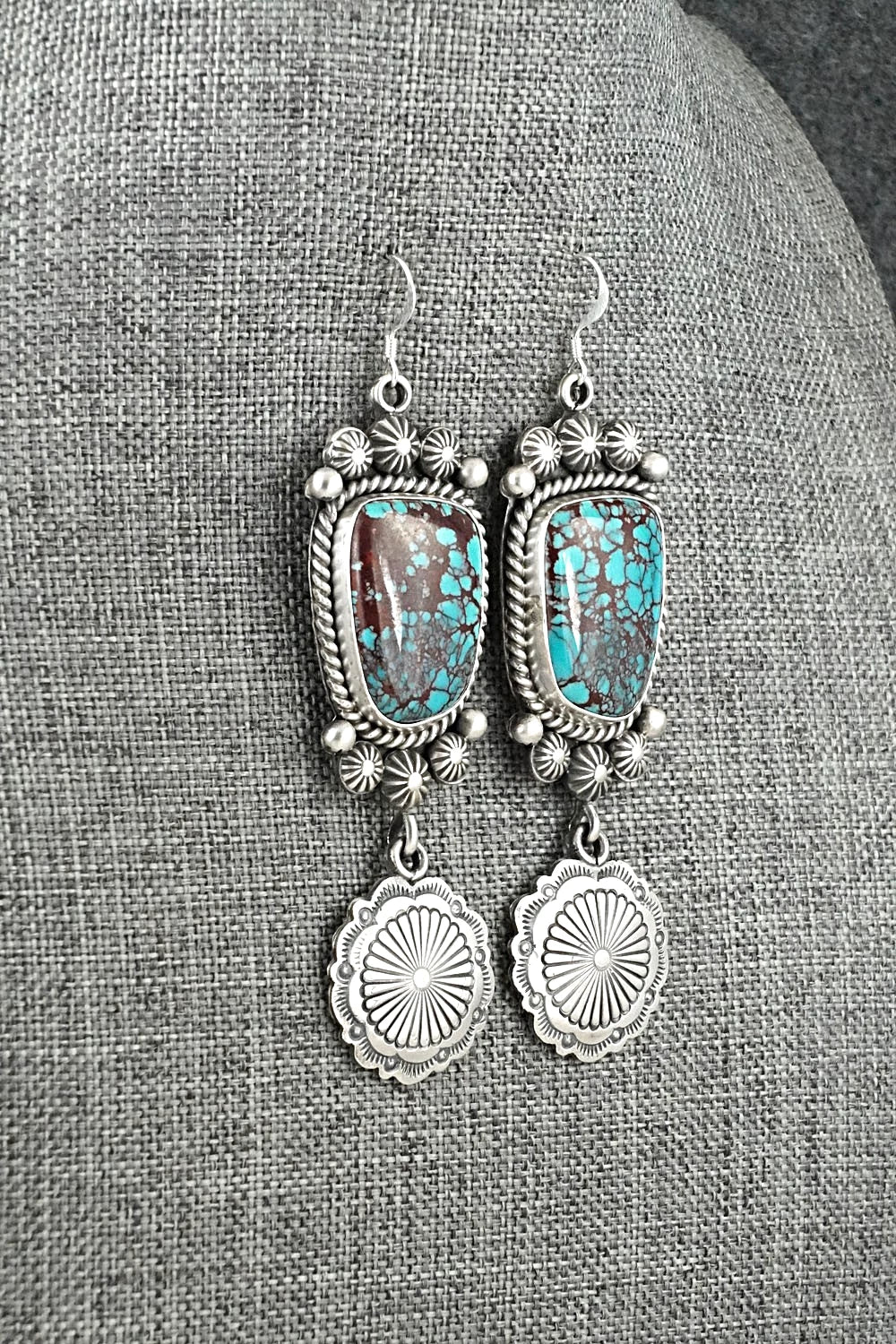 Turquoise & Sterling Silver Earrings - Michael Calladitto