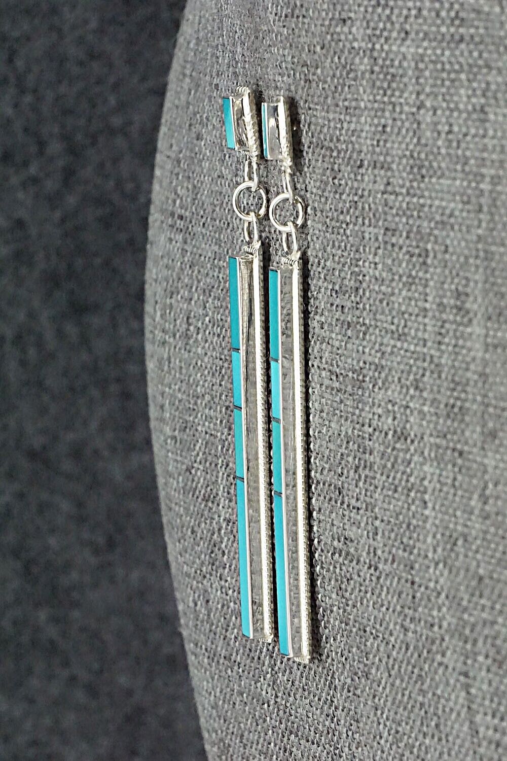 Turquoise & Sterling Silver Earrings - Ricky Booqua