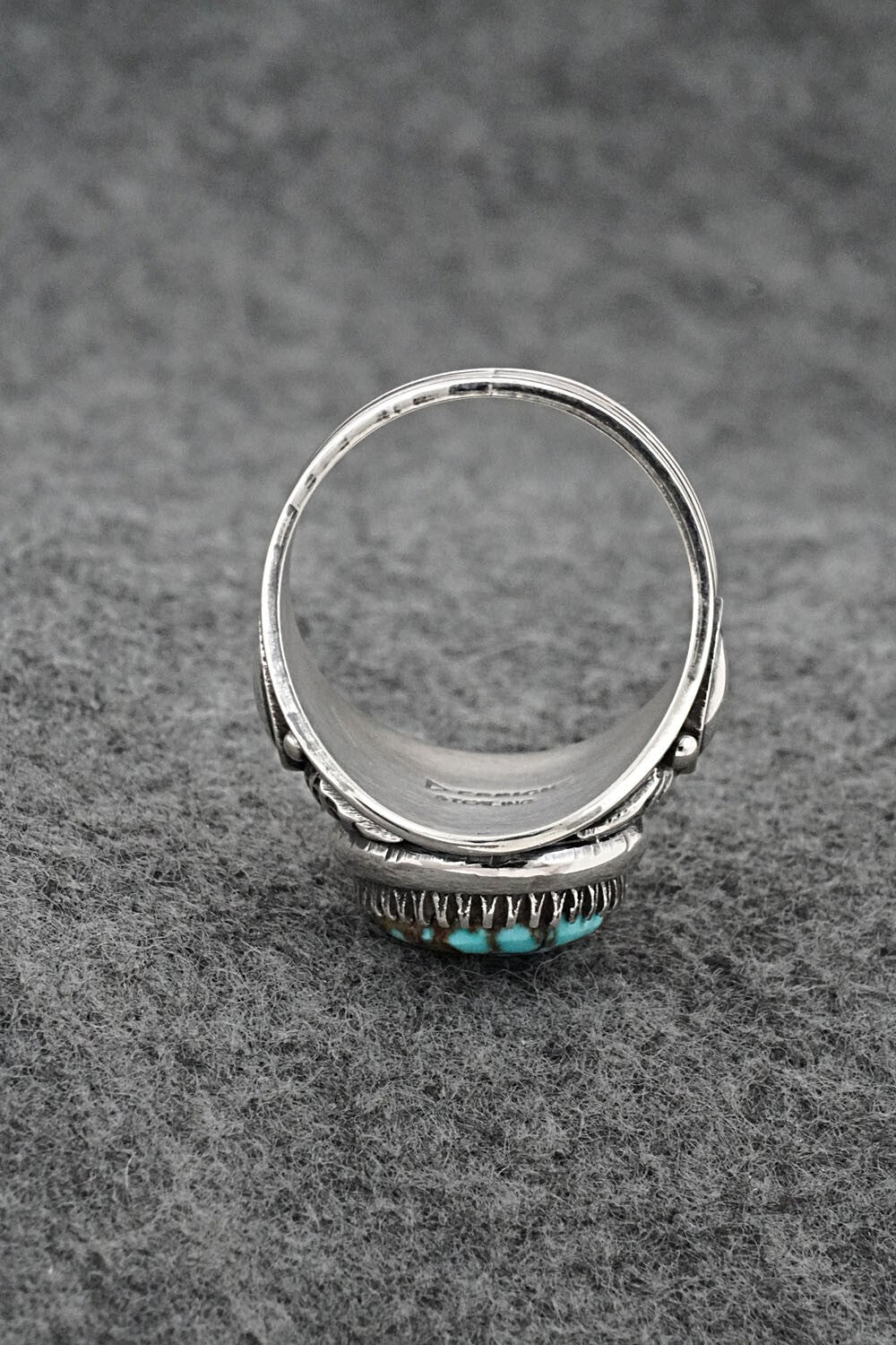 Turquoise & Sterling Silver Ring - Derrick Gordon - Size 12