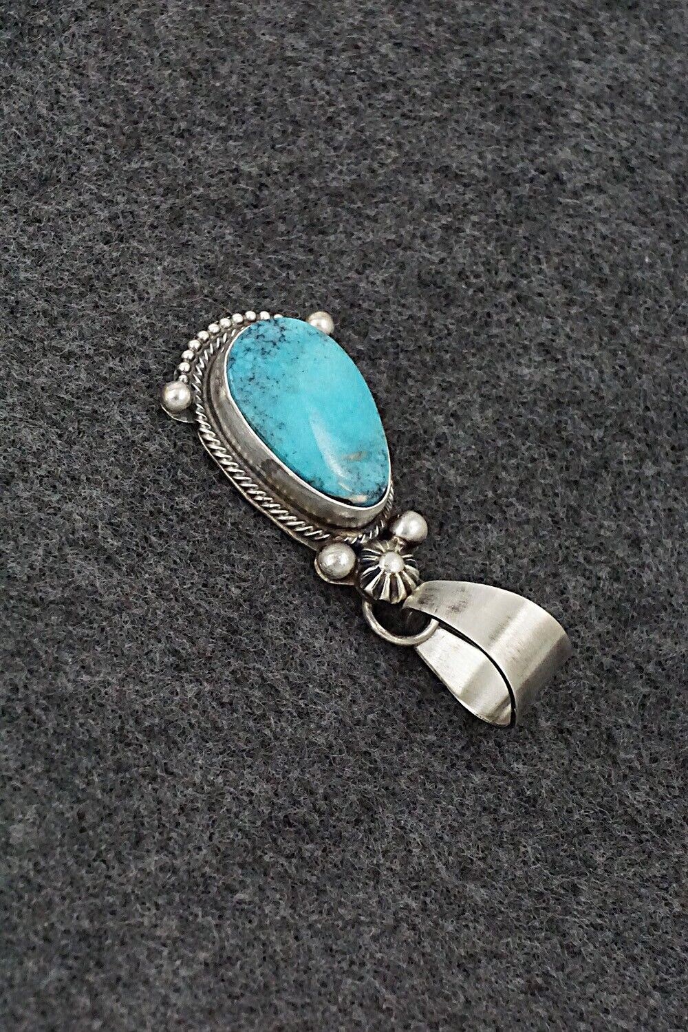 Turquoise & Sterling Silver Pendant - Kathleen Livingston