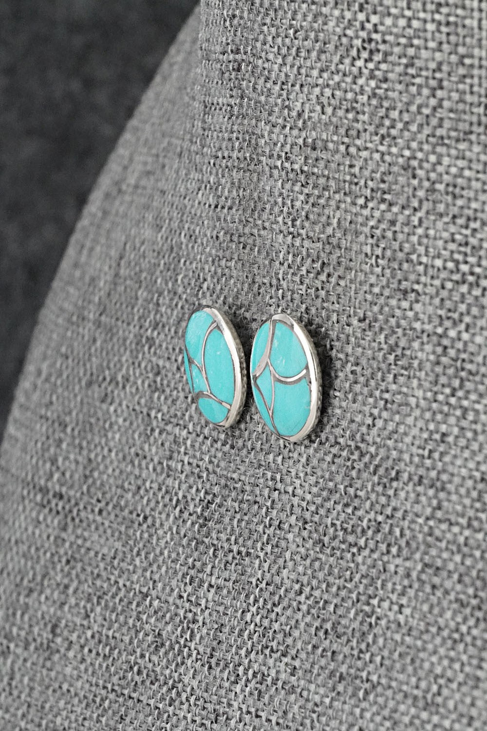 Turquoise & Sterling Silver Earrings - Orena Leekya