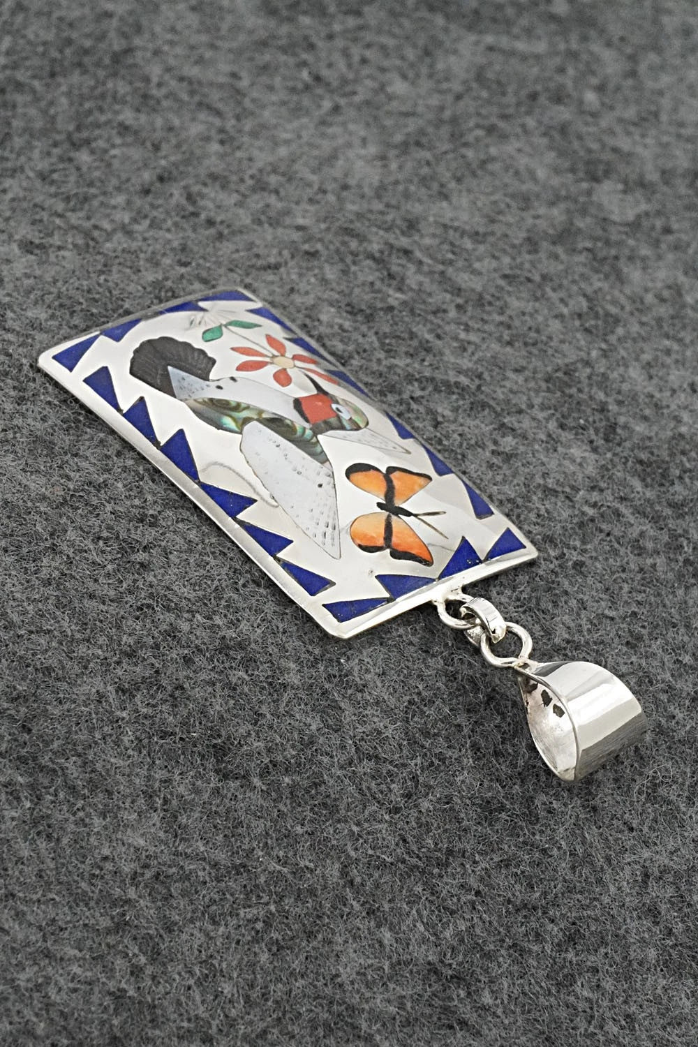 Multi-Stone & Sterling Silver Pendant - Quinton Quam Sr.