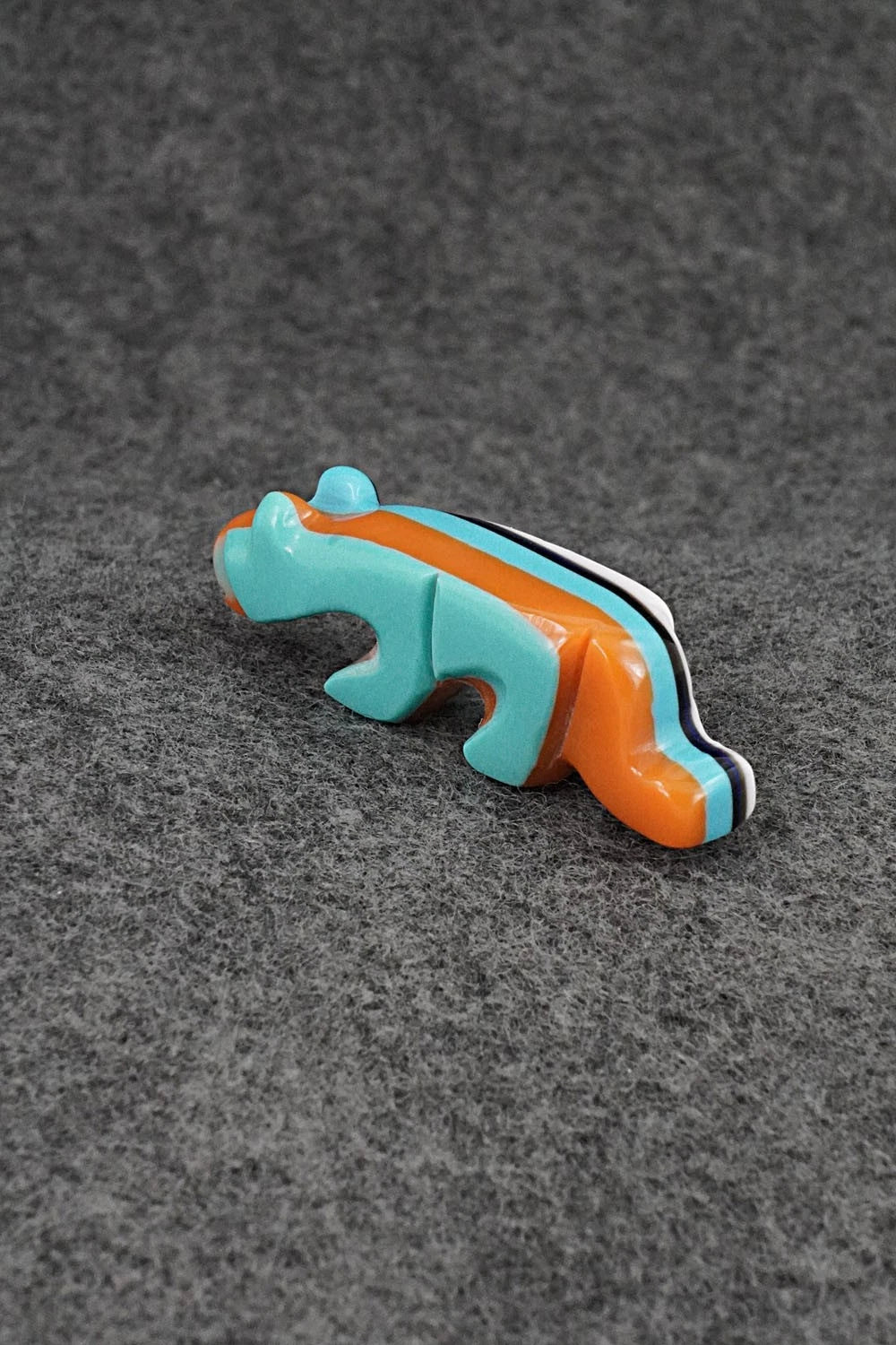 Mountain Lion Zuni Fetish Carving - Reynold Lunasee