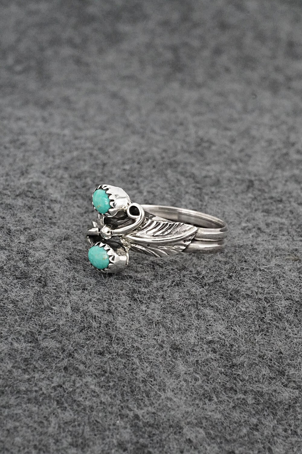 Turquoise & Sterling Silver Ring - Harry B. Yazzie - Size 8