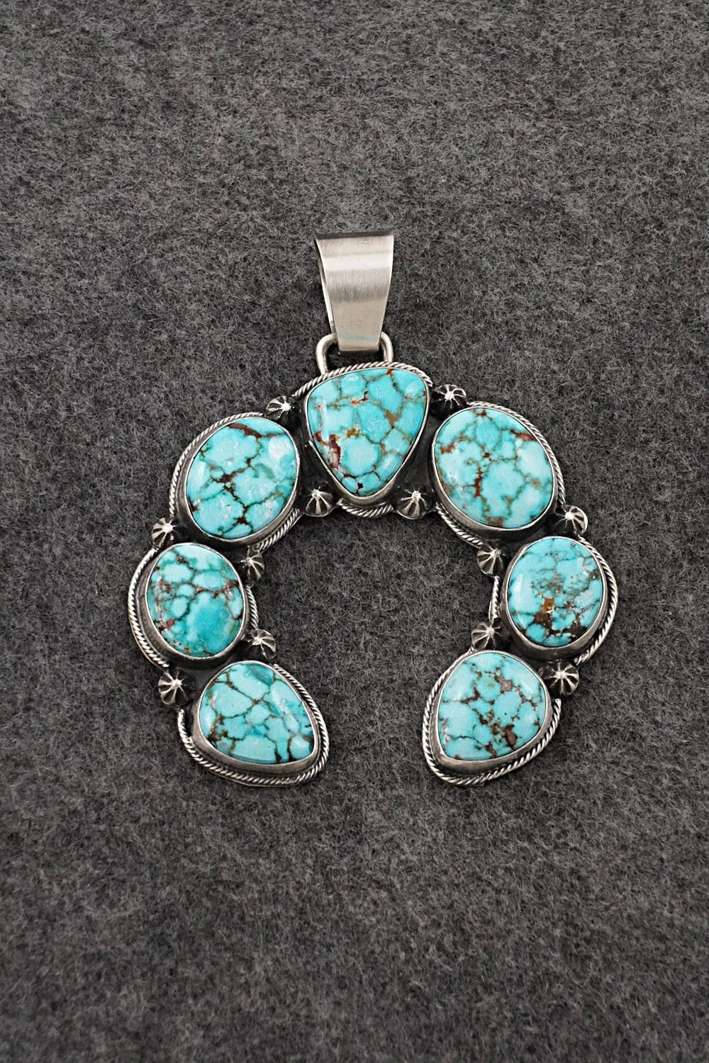 Turquoise & Sterling Silver Pendant - Bobby Johnson