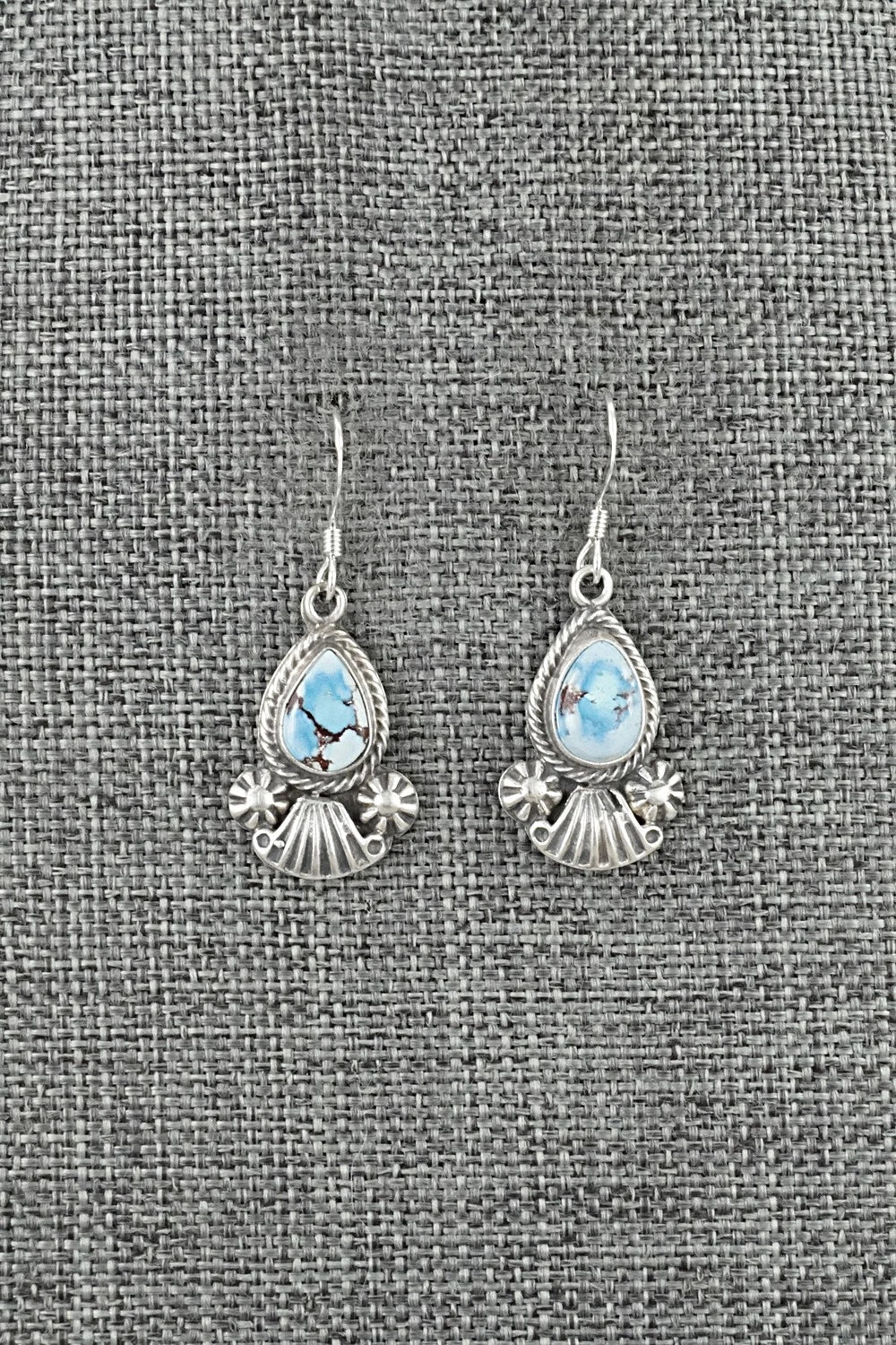 Turquoise & Sterling Silver Earrings - Verley Betone