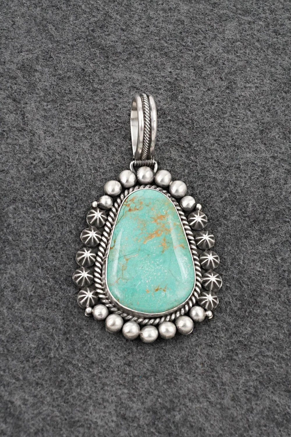 Turquoise & Sterling Silver Pendant - Rosita Calladitto