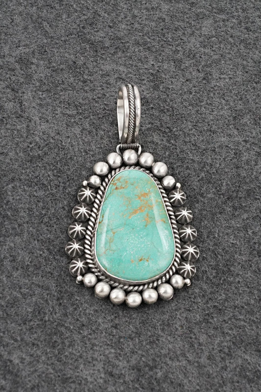 Turquoise & Sterling Silver Pendant - Rosita Calladitto