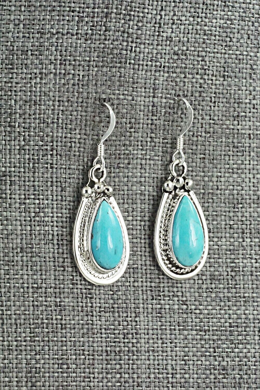 Turquoise & Sterling Silver Earrings - Verley Betone