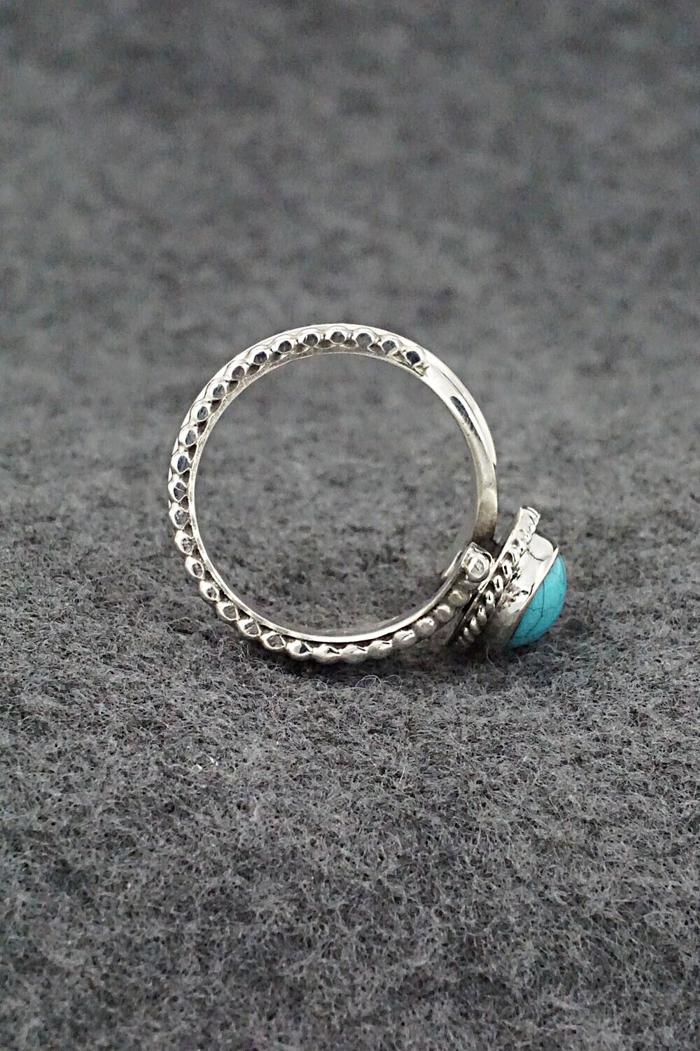 Turquoise & Sterling Silver Ring - Thomas Yazzie - Size 8