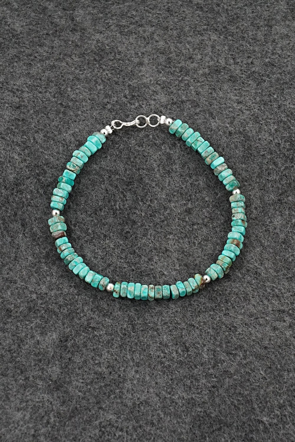 Turquoise & Sterling Silver Bracelet - Doreen Jake