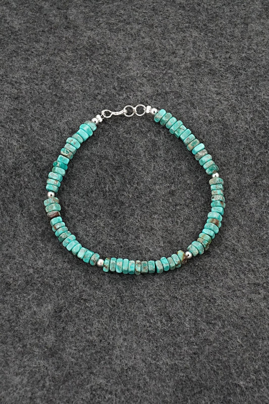 Turquoise & Sterling Silver Bracelet - Doreen Jake