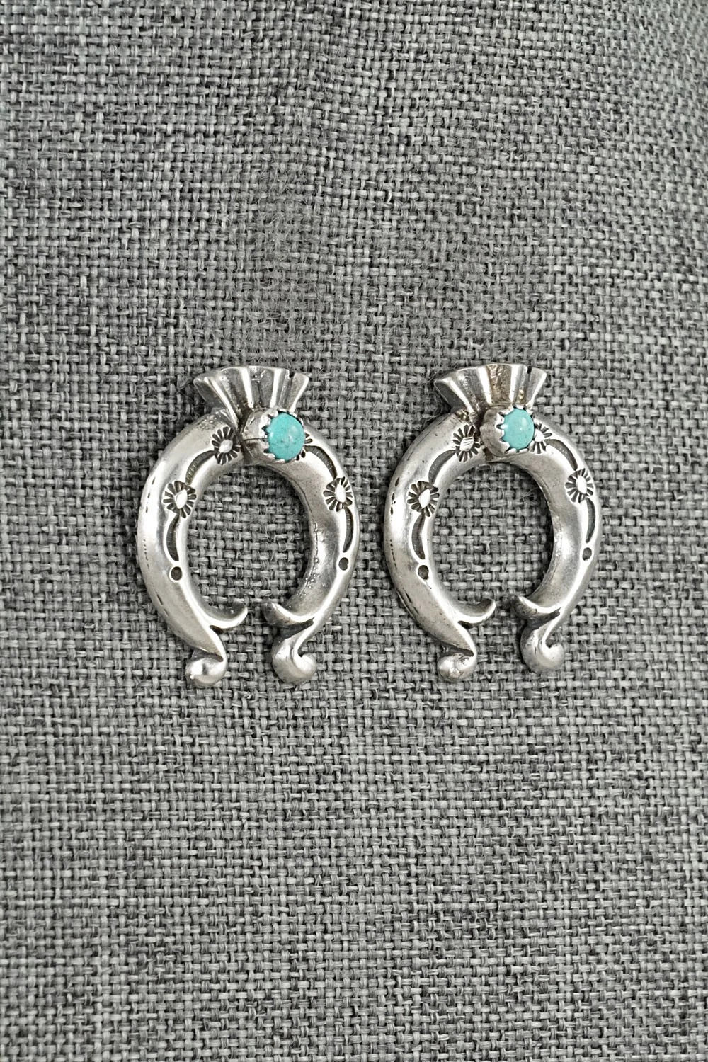 Turquoise & Sterling Silver Earrings - Adrienne Gordon