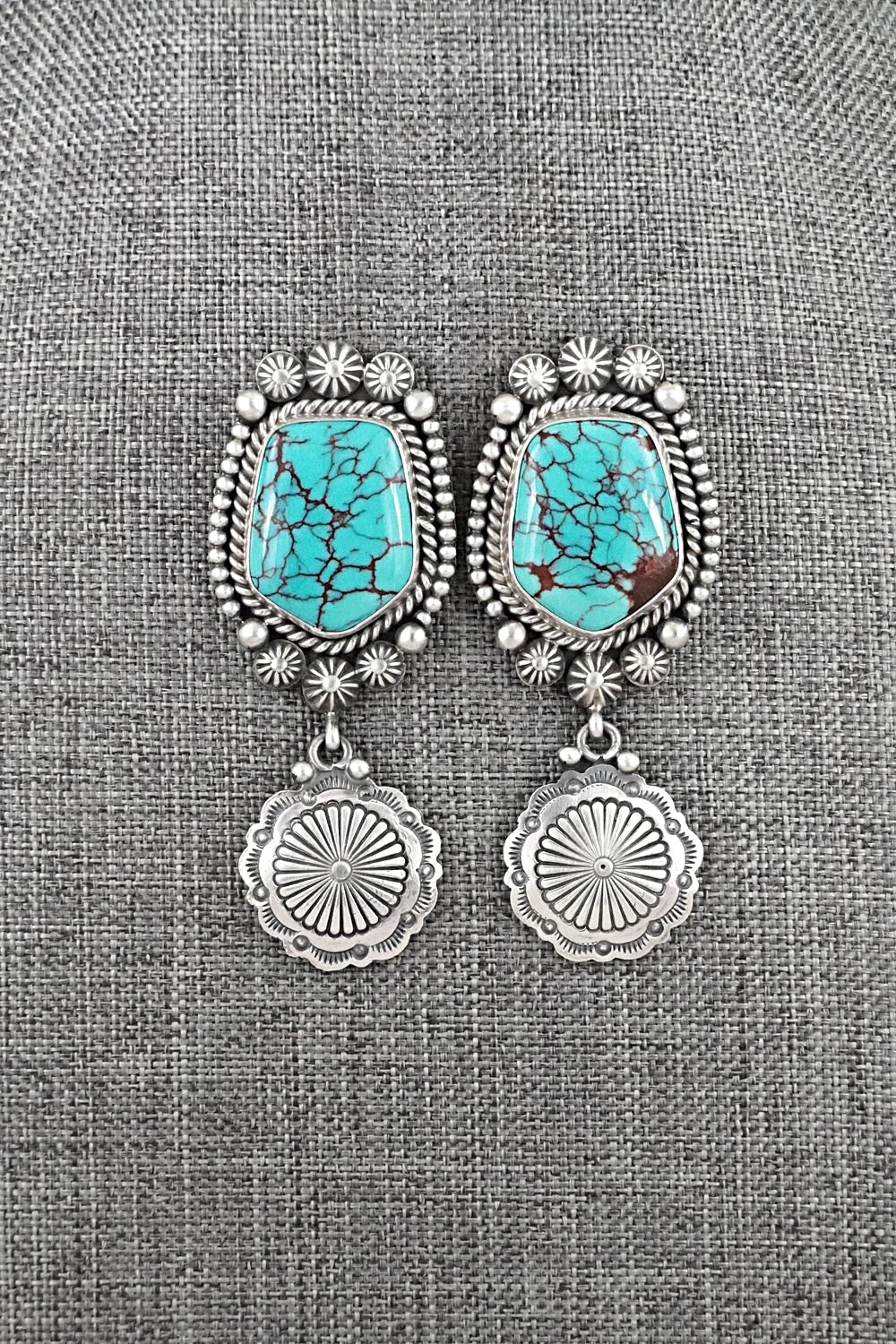 Turquoise & Sterling Silver Earrings - Michael Calladitto