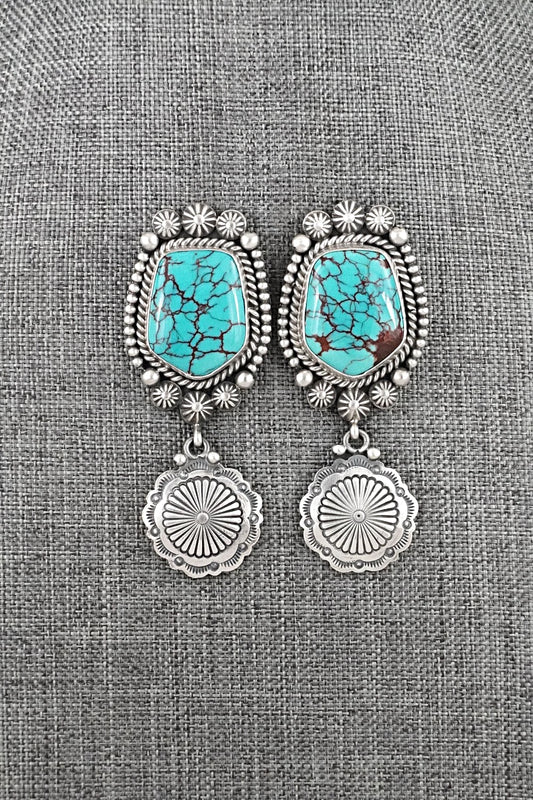 Turquoise & Sterling Silver Earrings - Michael Calladitto