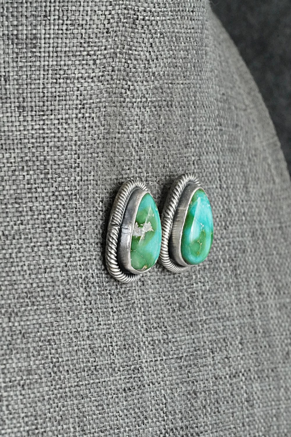 Turquoise & Sterling Silver Squash Blossom Set - Darrin Livingston
