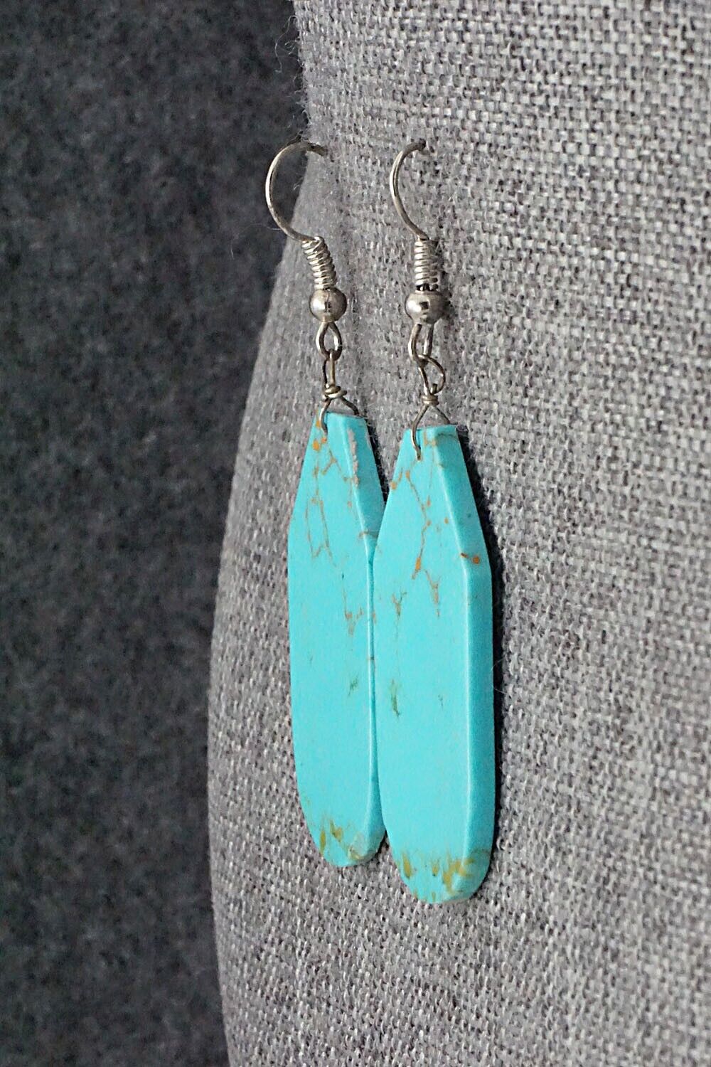 Turquoise & Sterling Silver Earrings - Joe Garcia