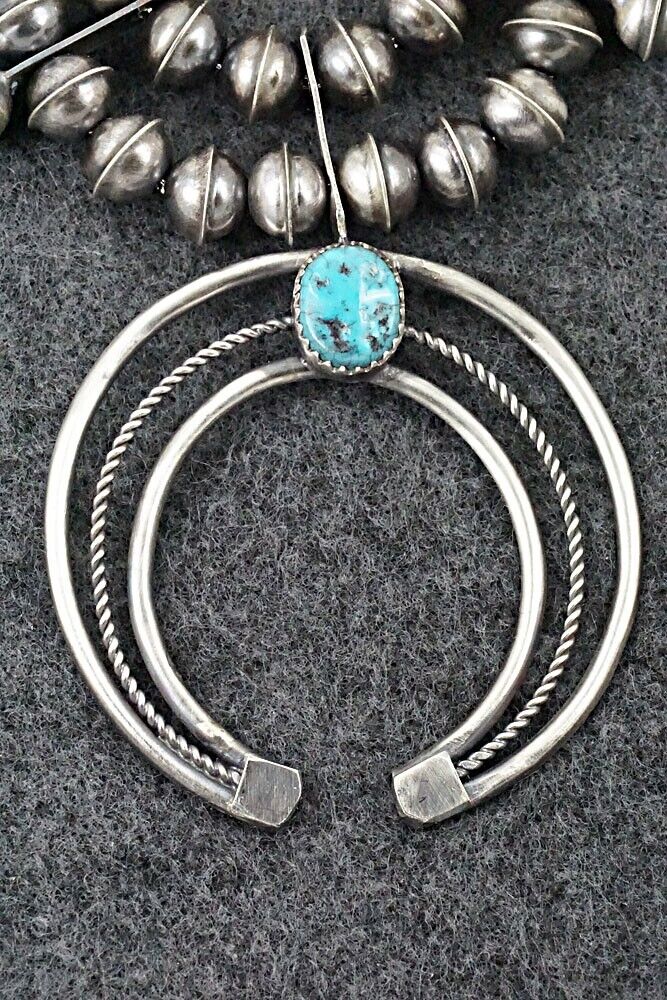 Turquoise & Sterling Silver Squash Blossom Set - Phil Garcia