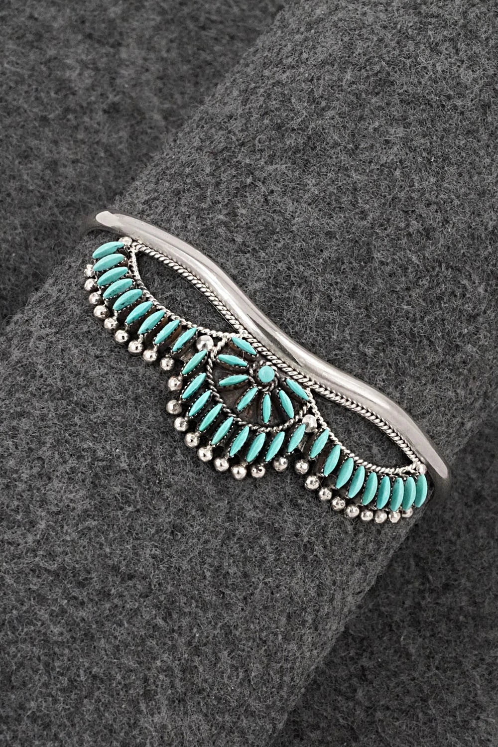 Turquoise & Sterling Silver Bracelet - Stewart Nakatewa