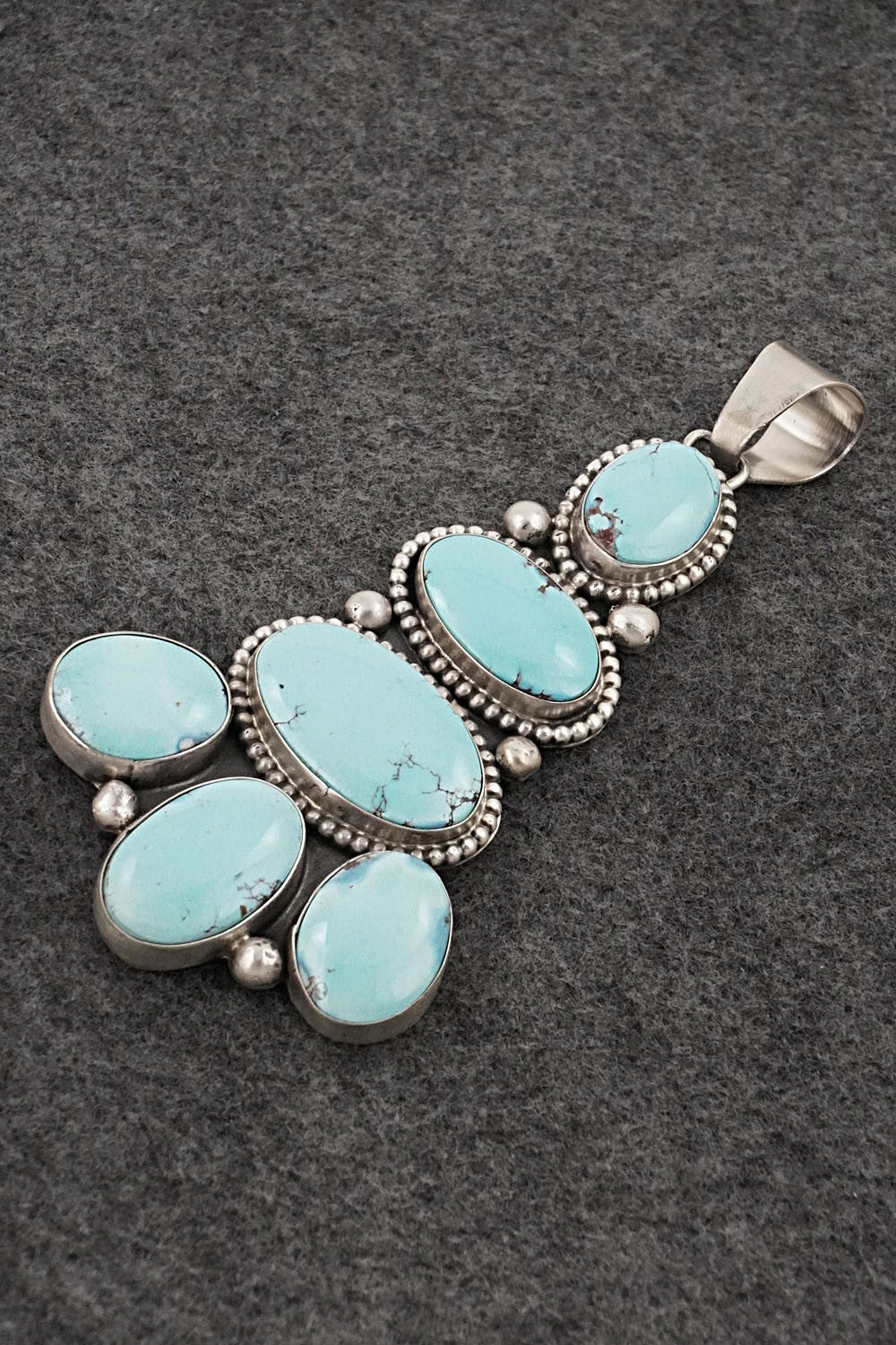 Turquoise & Sterling Silver Pendant - Bobby Johnson