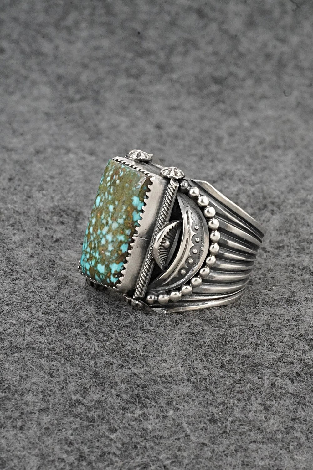 Turquoise & Sterling Silver Ring - Delbert Gordon - Size 12