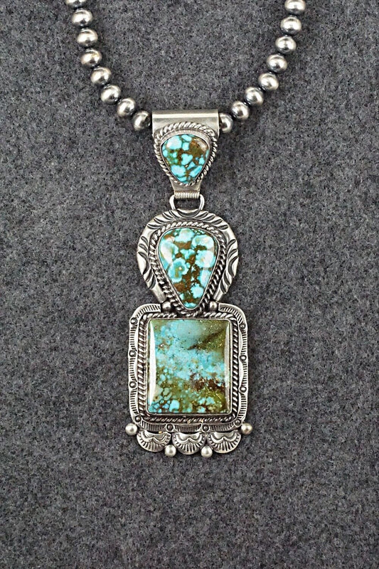Turquoise & Sterling Silver Necklace - Raymond Delgarito