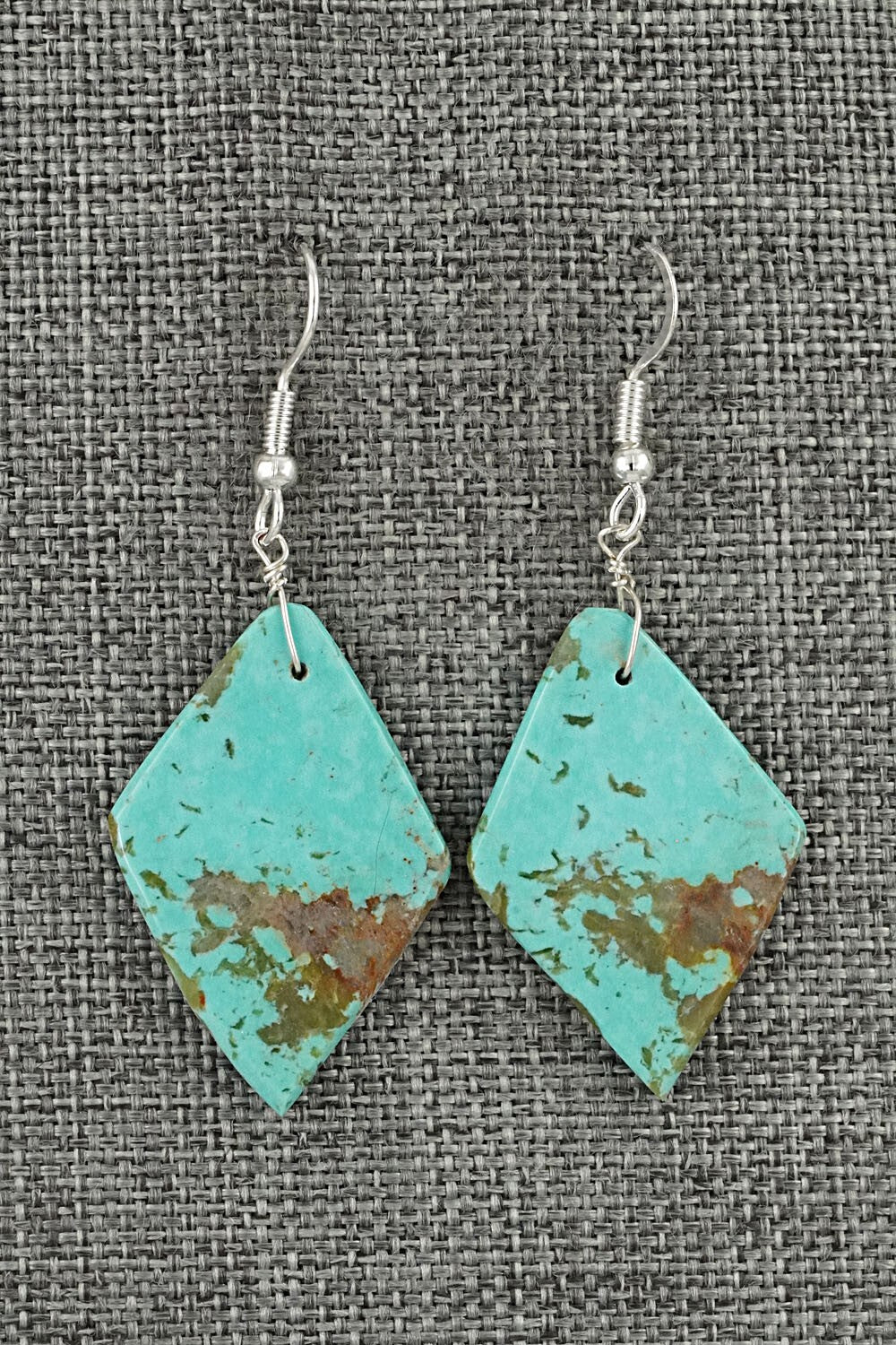 Turquoise & Sterling Silver Earrings - Louise Pete