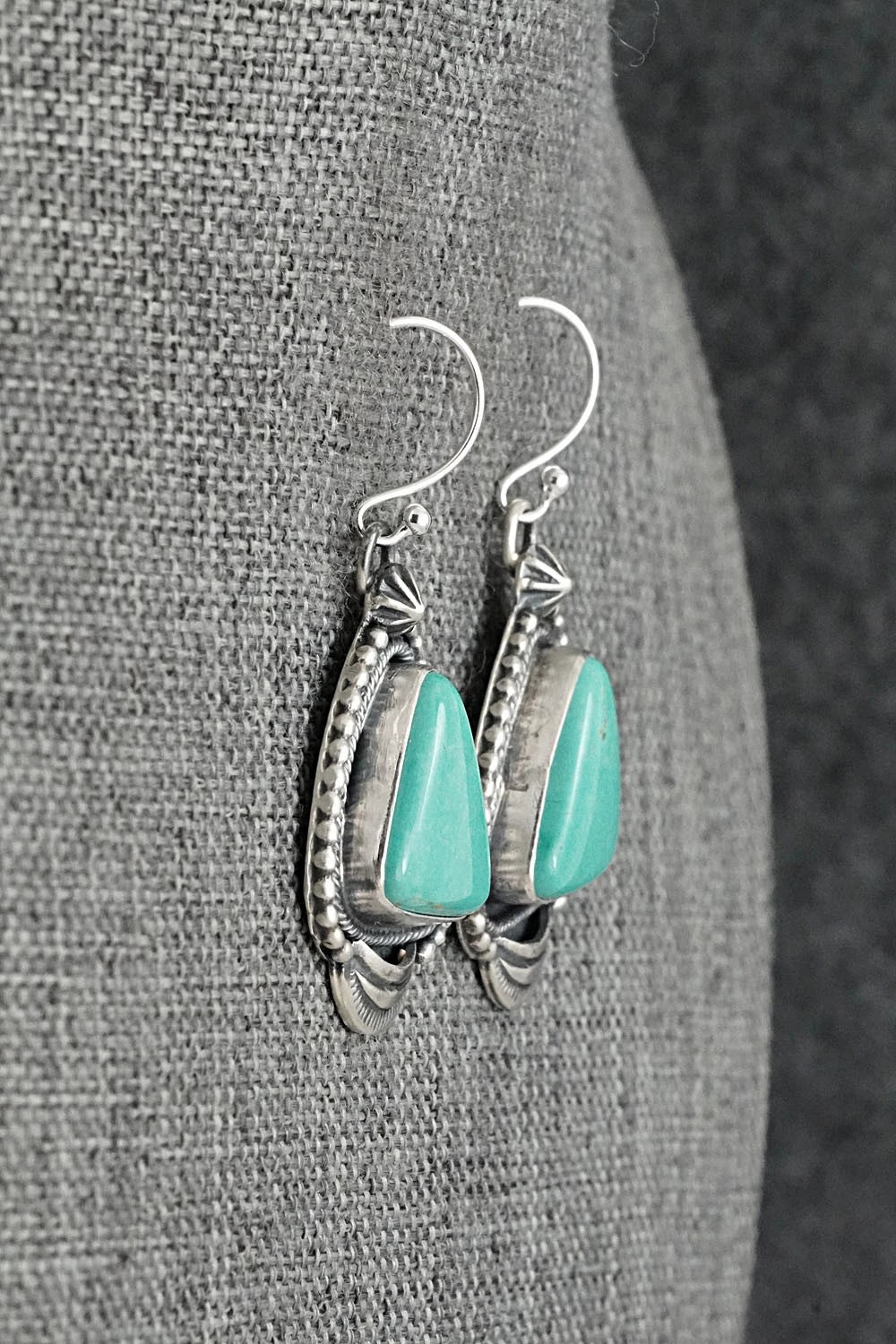 Turquoise & Sterling Silver Earrings - Bobby Johnson
