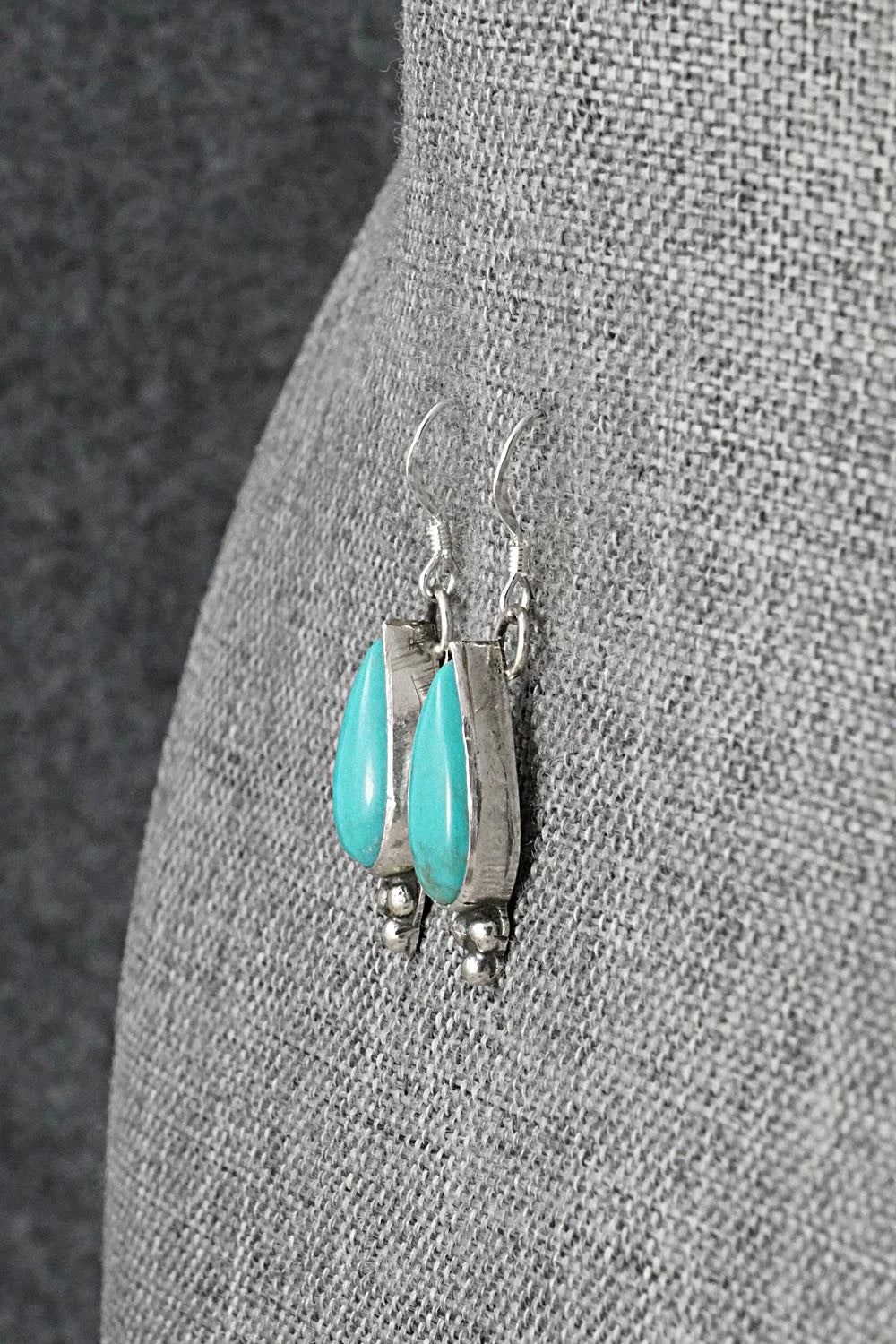 Turquoise & Sterling Silver Earrings - Robinson Martinez