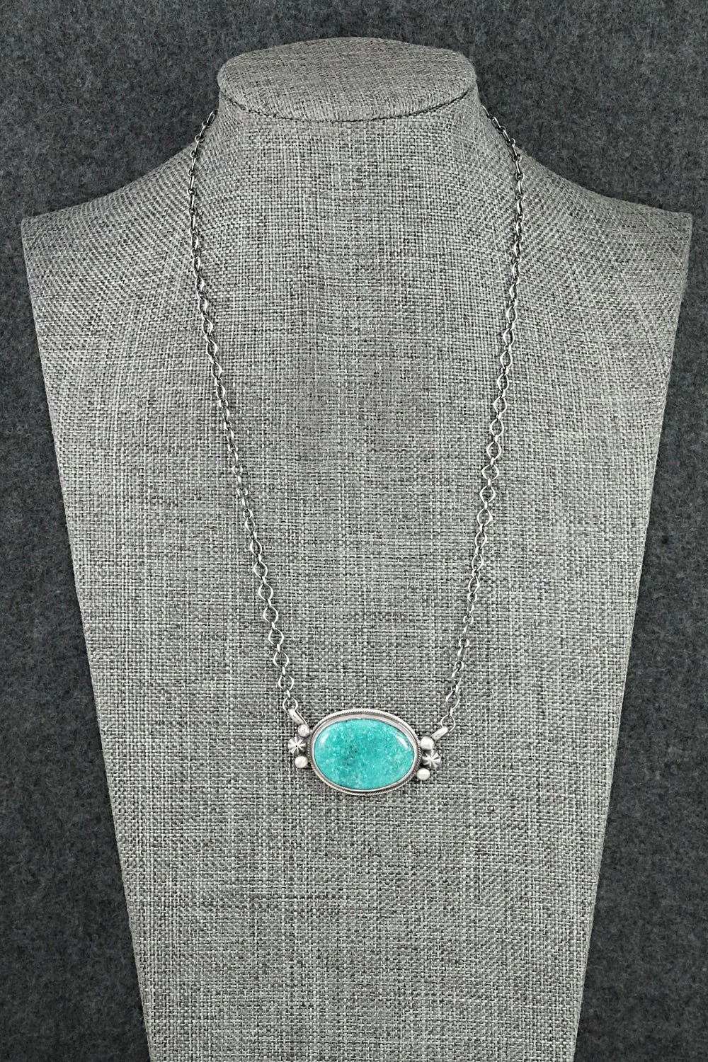 Turquoise & Sterling Silver Necklace - Darrin Livingston