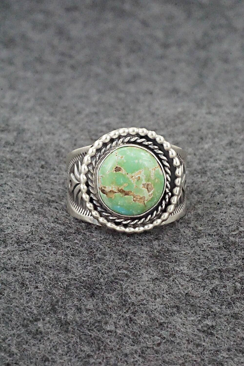 Turquoise & Sterling Silver Ring - Jeannette Saunders - Size 8.5