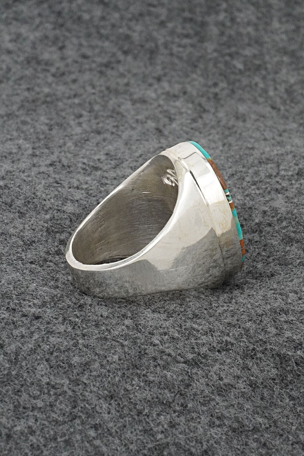 Turquoise & Sterling Silver Ring - Wilbert Gray - Size 10.5