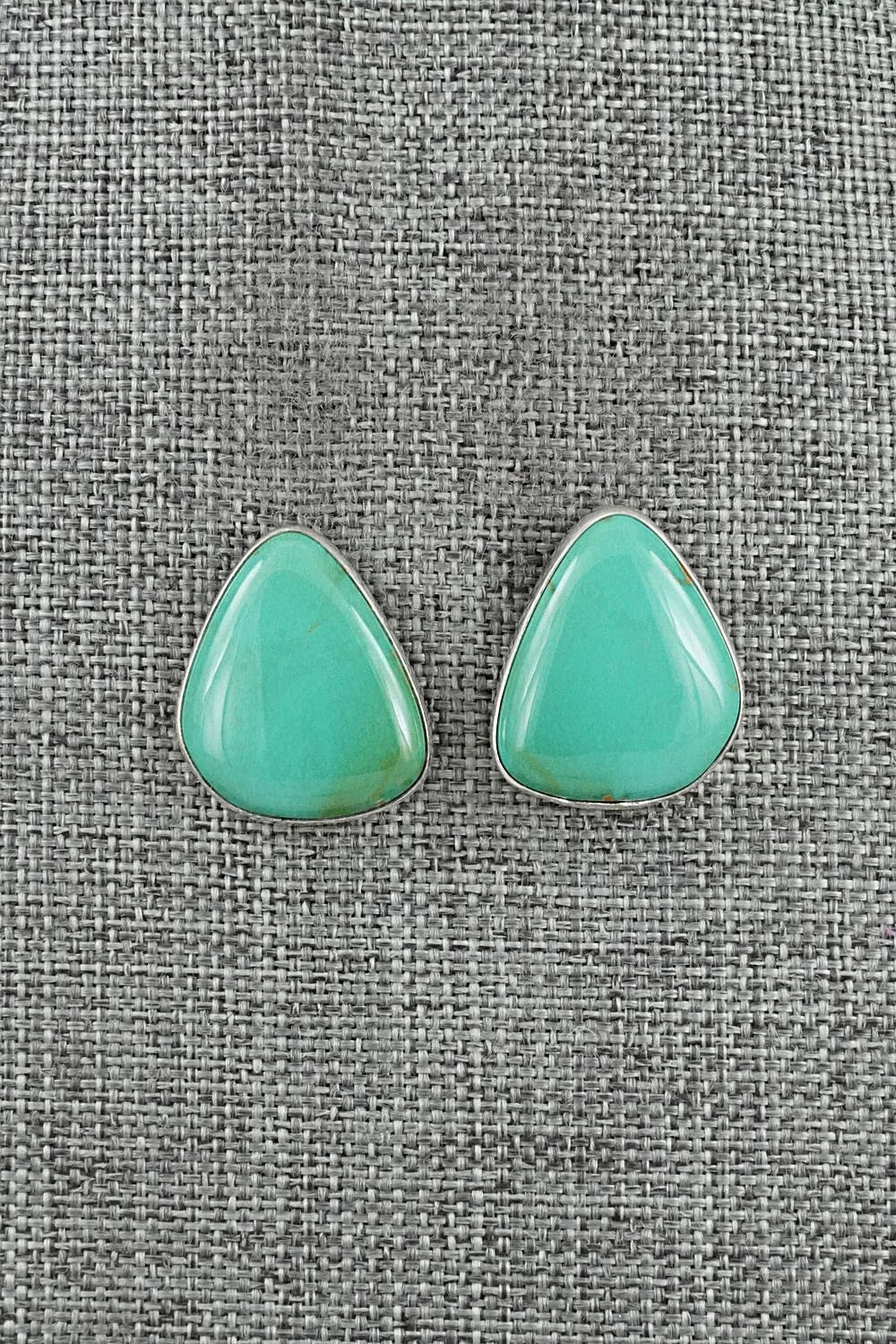 Turquoise & Sterling Silver Earrings - Eugene Gruber