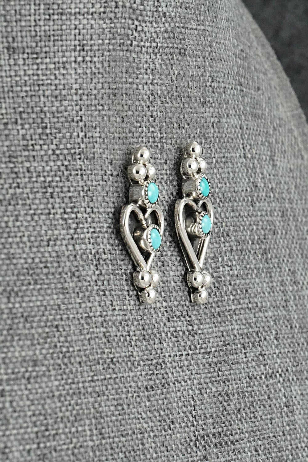 Turquoise & Sterling Silver Earrings - Angie Platero