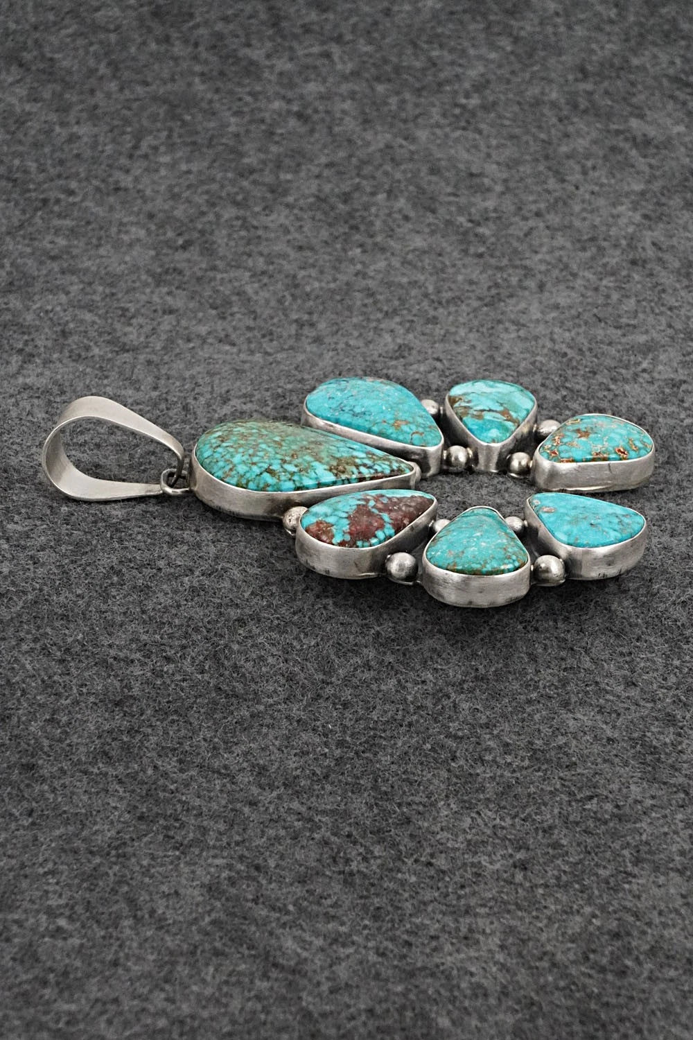 Turquoise & Sterling Silver Pendant - Darrin Livingston