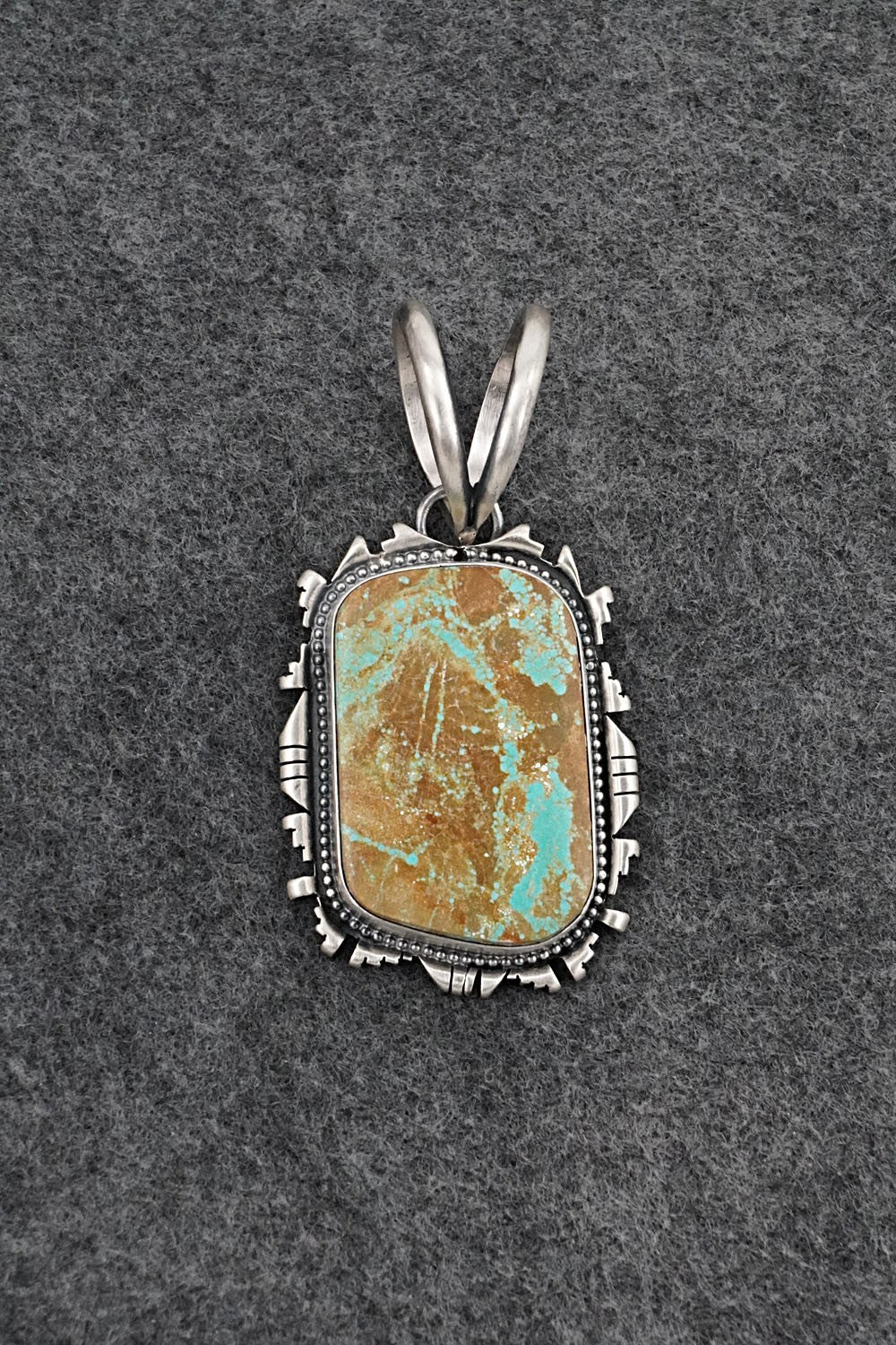 Turquoise & Sterling Silver Pendant - Randy Billy