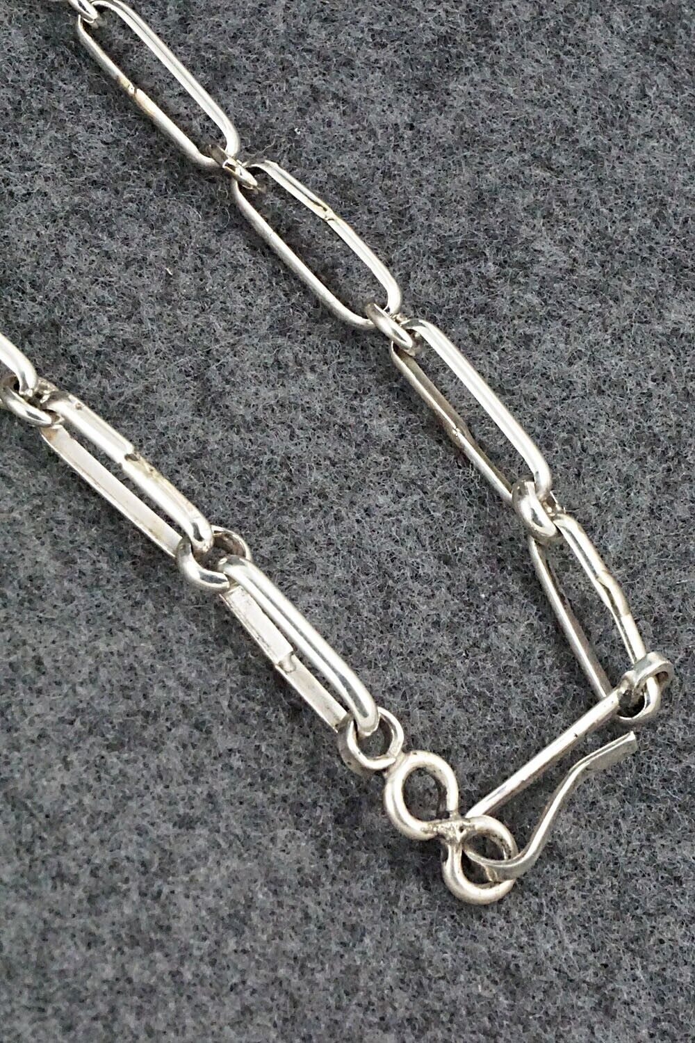 Multi Stone & Sterling Silver Inlay Necklace - Quintin Quam Sr.