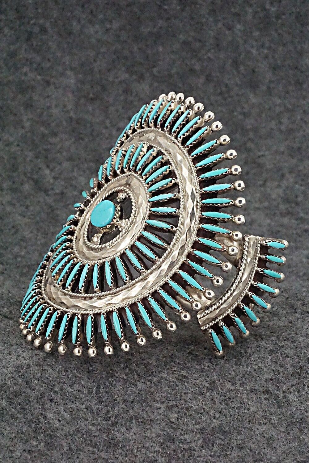 Turquoise & Sterling Silver Bracelet and Ring - Jack Etsate