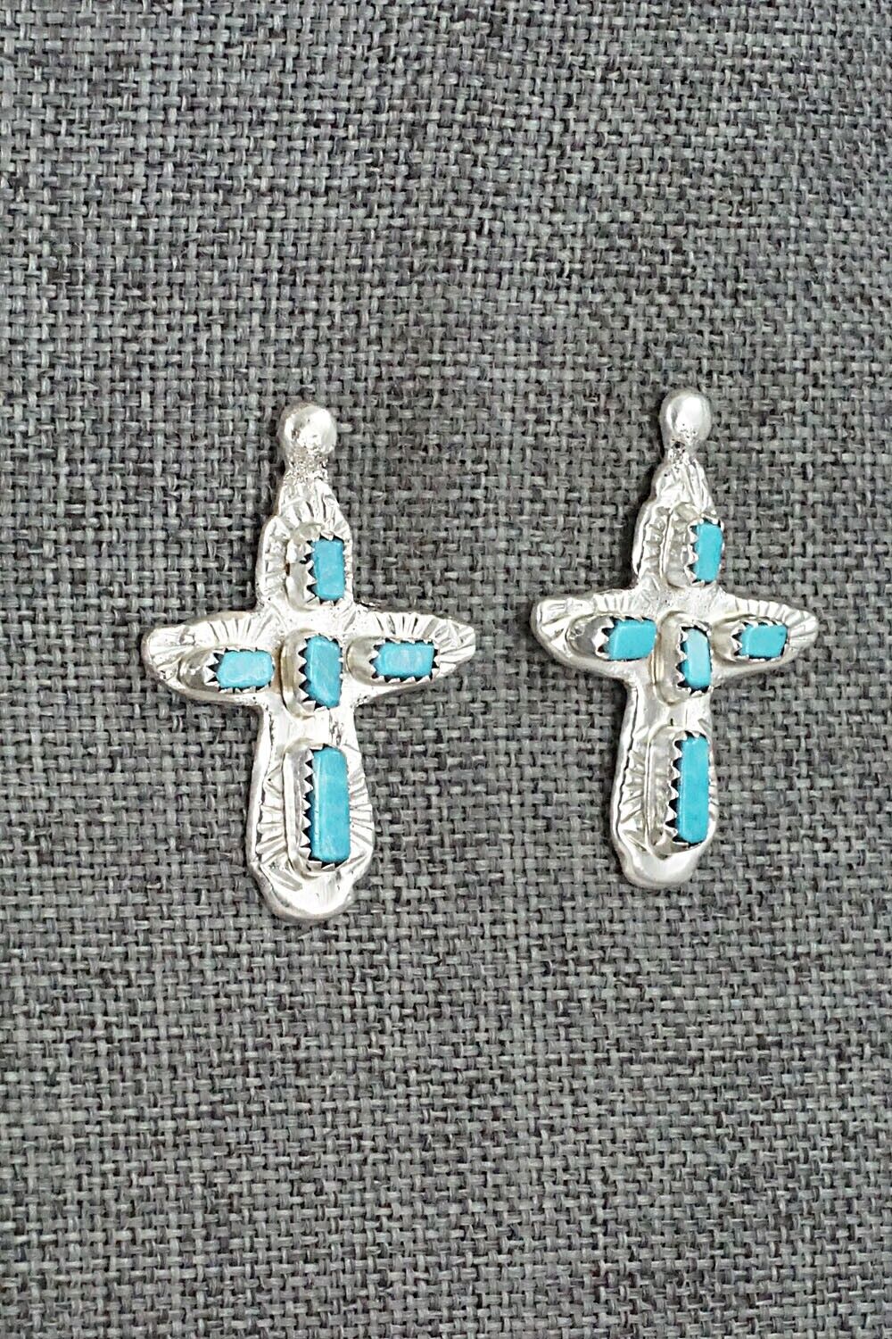 Turquoise & Sterling Silver Earrings - Verona Quam