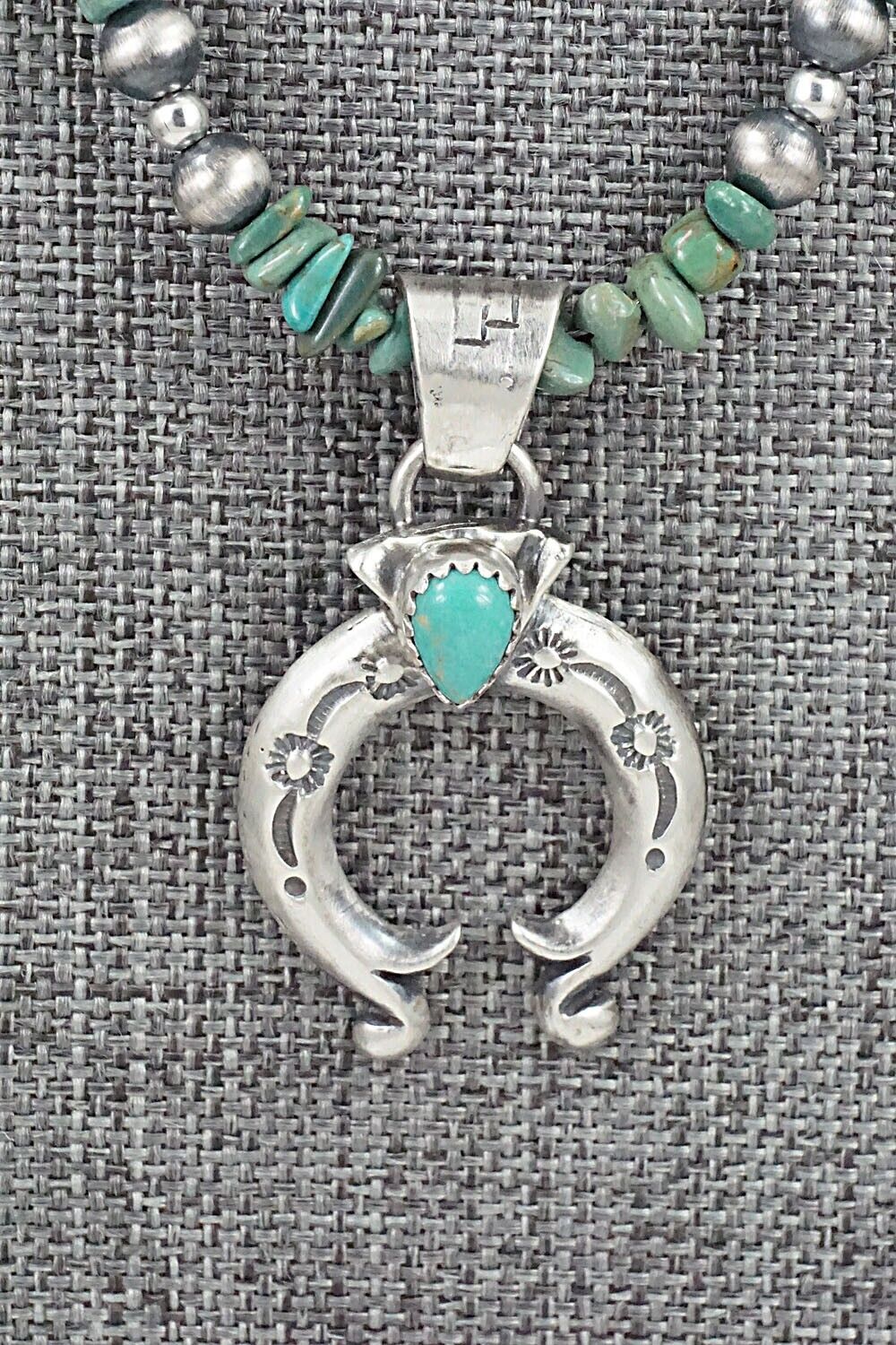 Turquoise & Sterling Silver Necklace 18" - Louise Joe